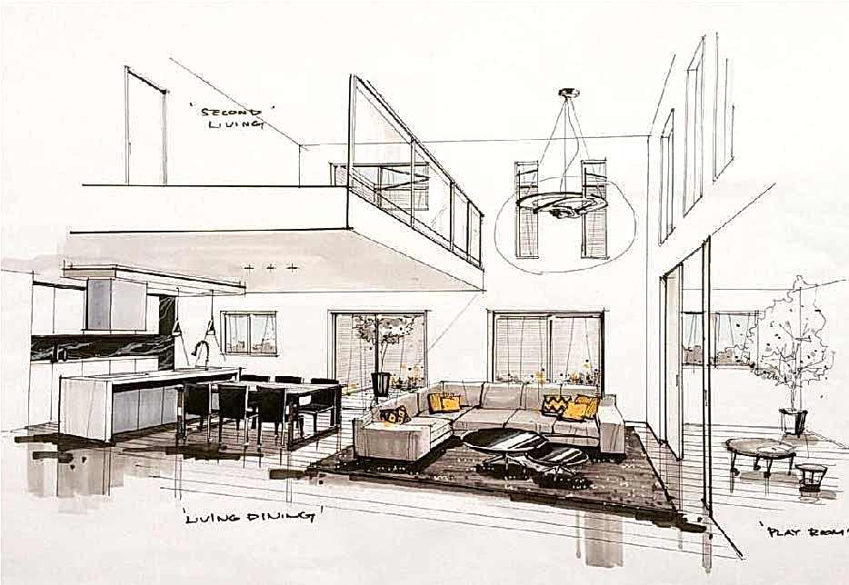 mavi detay ic mimari