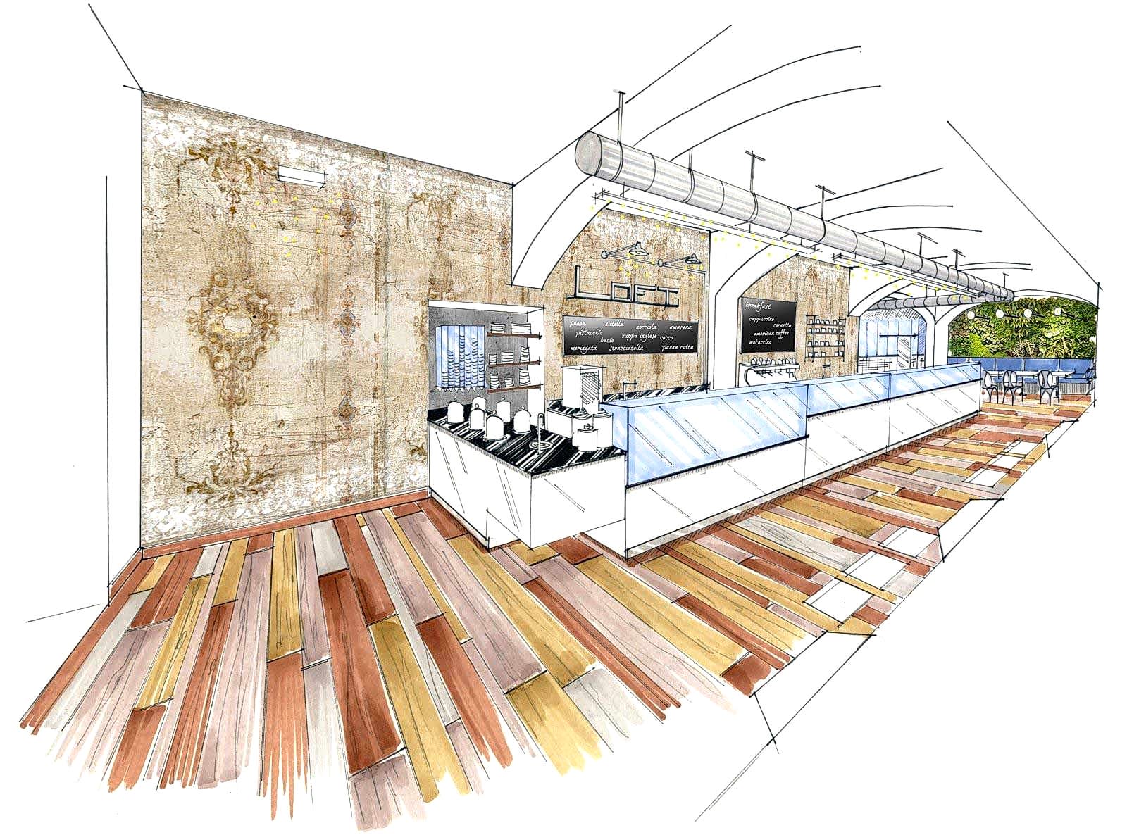 mavi detay ic mimari